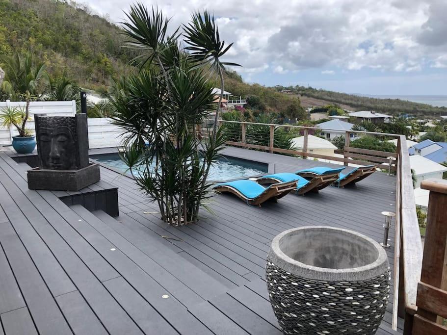 La Villa Coconut Vue A 180° Mer Rocher Du Diamant Ле-Диаман Экстерьер фото